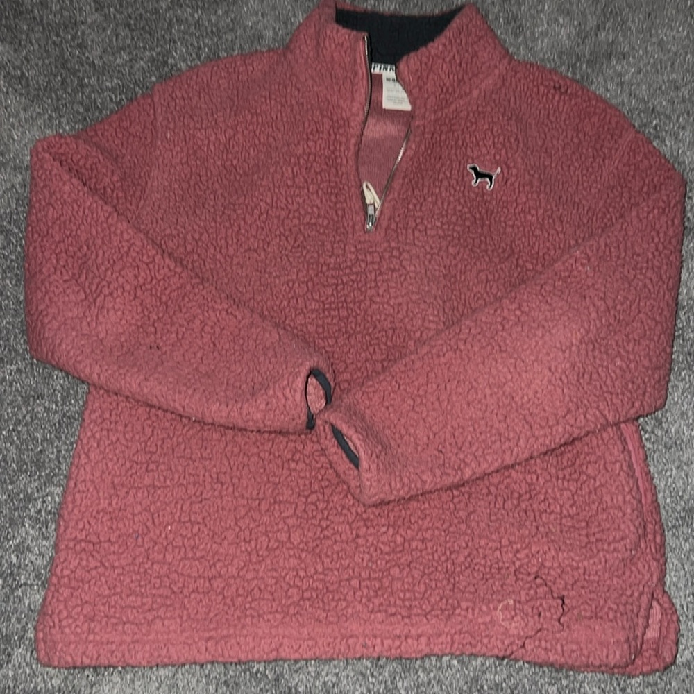 Victoria’s Secret pink Sherpa pullover size S